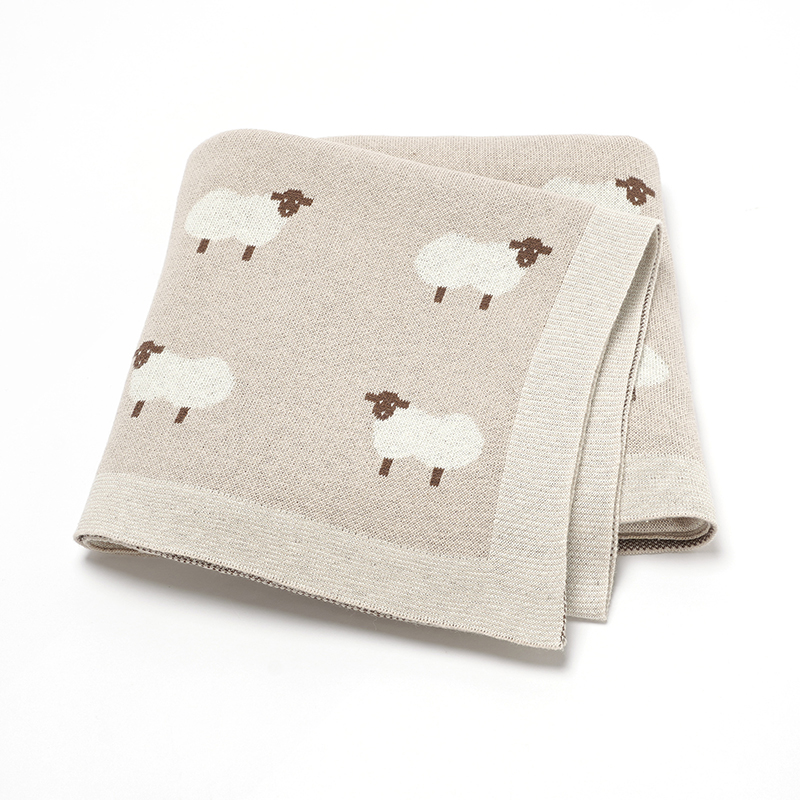 Muslin Swaddle Wrap - Süße Schaf druck Musselin Neugeborene Jungen
