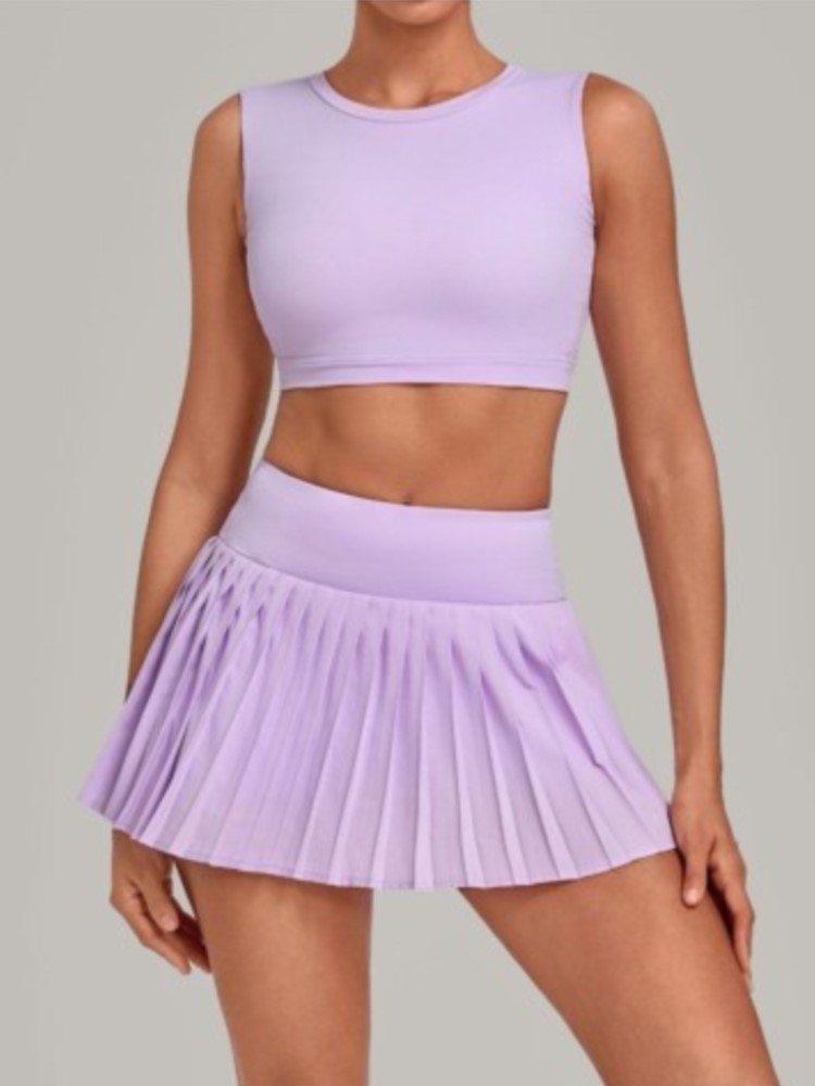 Summer Short Set - 2-teiliges Damen-Set: Schnelltrocknende Sportshorts und Rock,