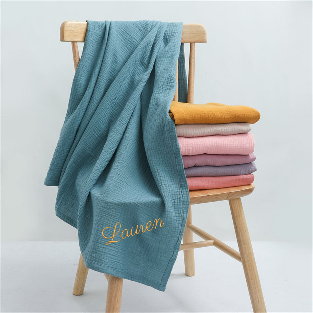 Personalisierte Name bestickt  – Muslin Swaddle Wrap Bewertung und Preis