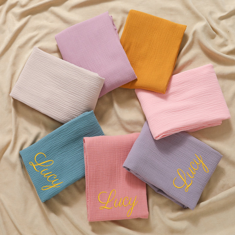Personalisierte Name bestickt  – Muslin Swaddle Wrap Bewertung und Preis